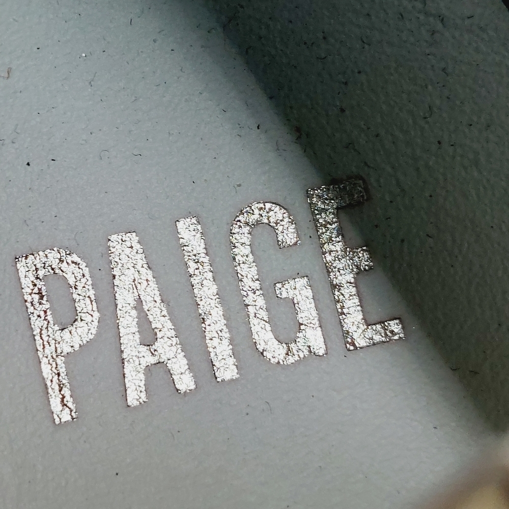 NEW PAIGE Annie Snake Embossed Mid Top In Black/ White Multi Sneakers M512 - Picture 9 of 12